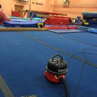 Commercial hoovering services in this leisure facility